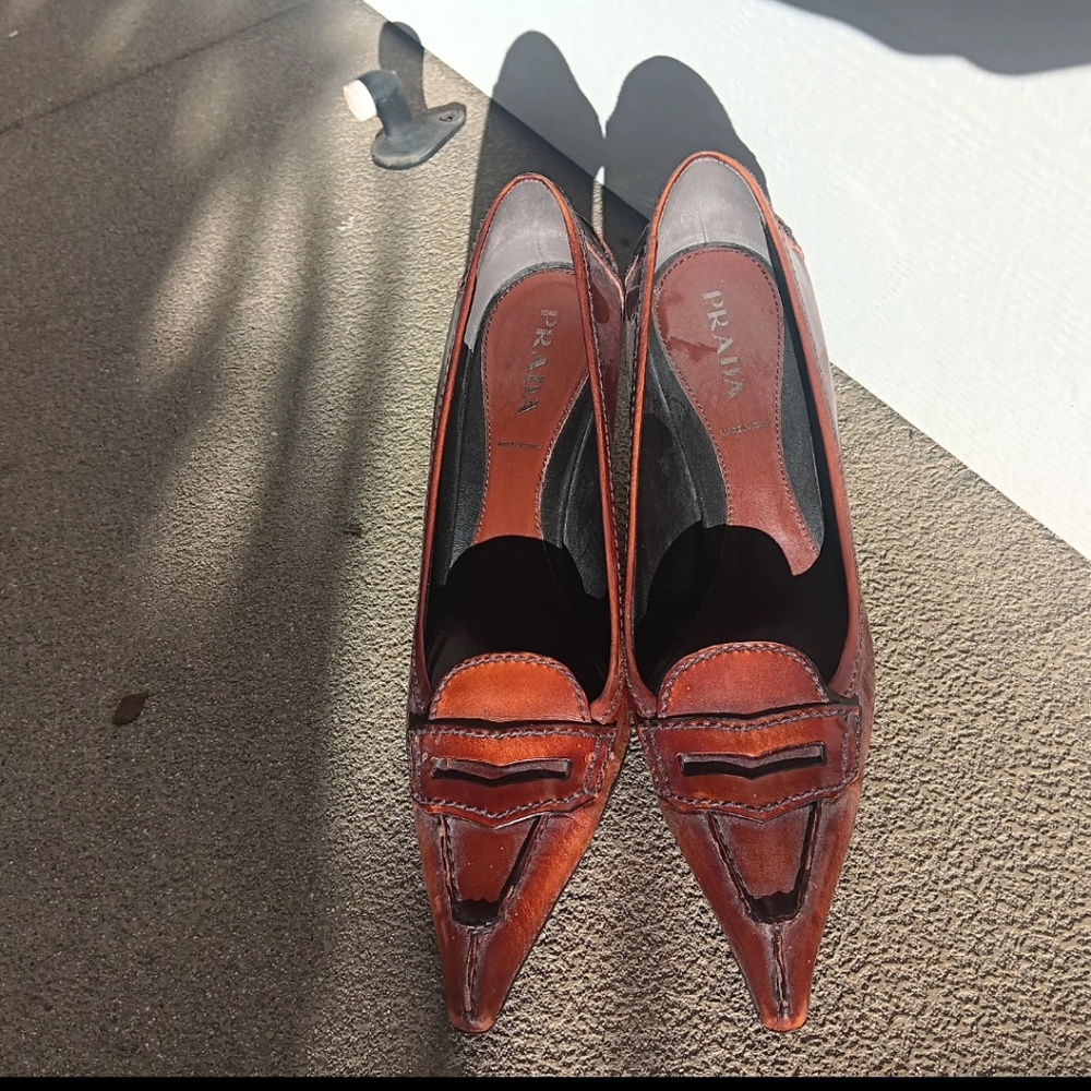 Vintage Prada Leather Heels - image 1